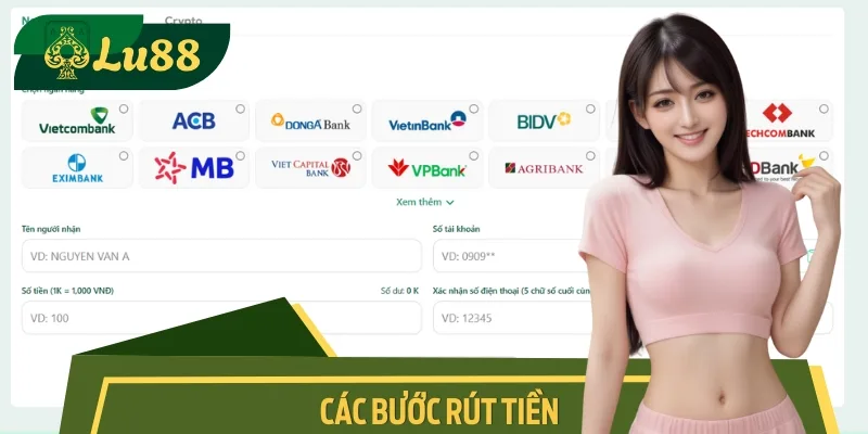 Quy trình rút tiền Lu88 dễ dàng, đảm bảo an toàn cho mọi giao dịch